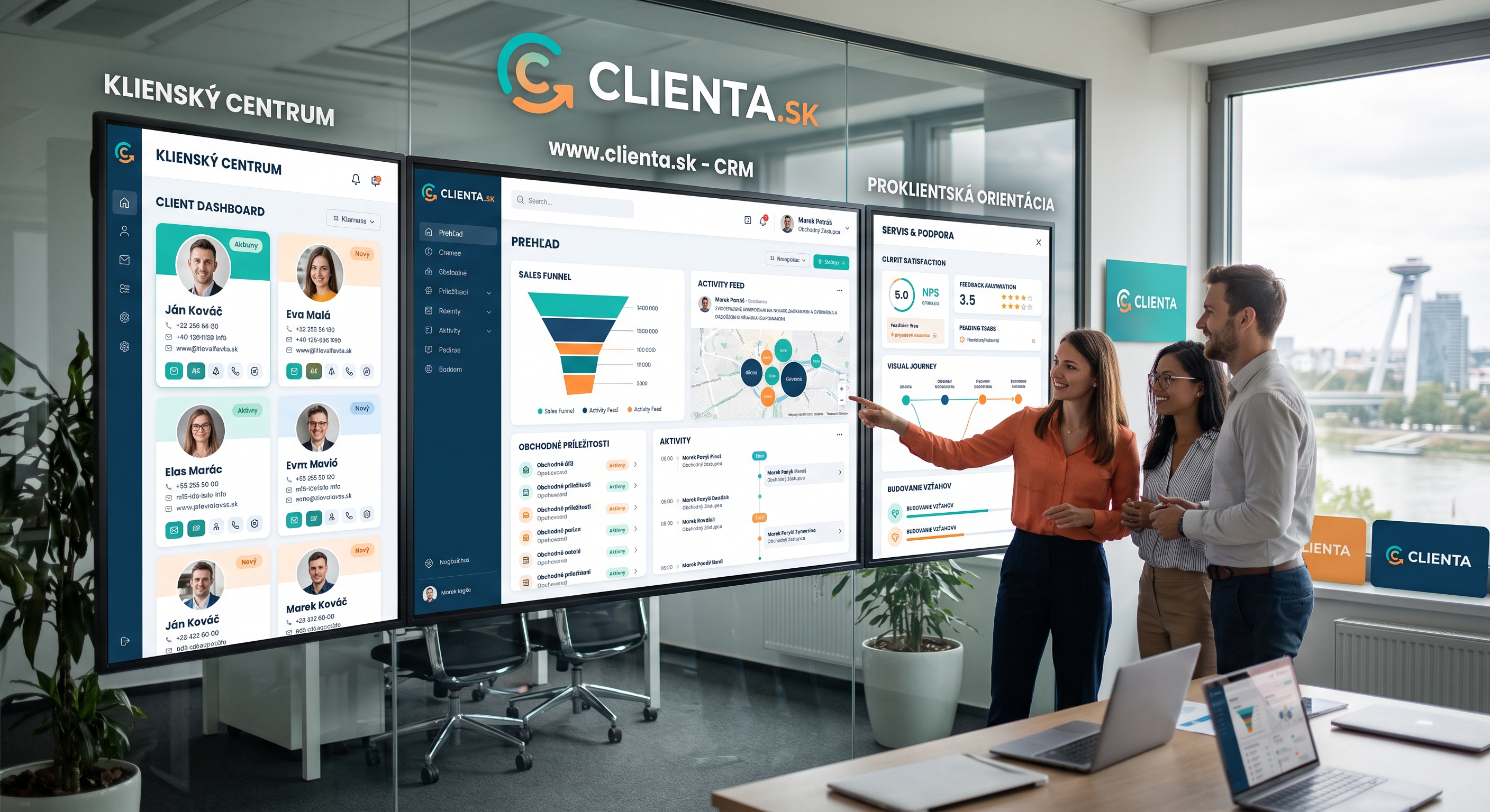 Ukážka CRM Clienta.sk